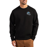 Detroit Lions Cutter & Buck Helmet Roam Recycled Raglan Pullover Sweatshirt - Black - NFL