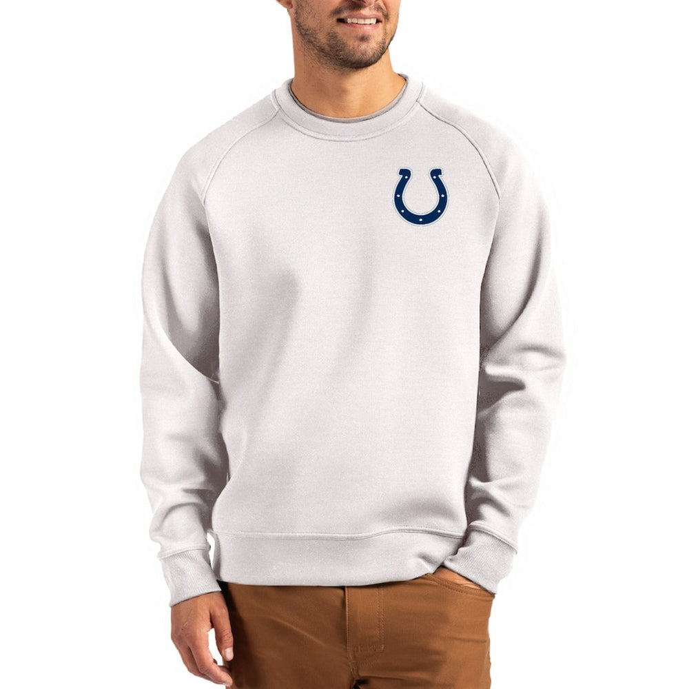 Indianapolis Colts Cutter & Buck Primary Logo Roam Recycled Raglan Pullover Sweatshirt - Gray - NFL