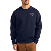 New England Patriots Cutter & Buck Primary Logo Roam Recycled Raglan Pullover Sweatshirt - Navy - NFL