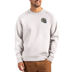 New Orleans Saints Cutter & Buck Helmet Roam Recycled Raglan Pullover Sweatshirt - Gray - NFL