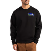 Seattle Seahawks Cutter & Buck Throwback Roam Recycled Raglan Pullover Sweatshirt - Black - NFL