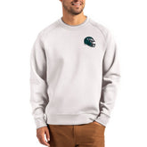 Philadelphia Eagles Cutter & Buck Helmet Roam Recycled Raglan Pullover Sweatshirt - Gray - NFL