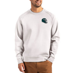 Philadelphia Eagles Cutter & Buck Helmet Roam Recycled Raglan Pullover Sweatshirt - Gray - NFL
