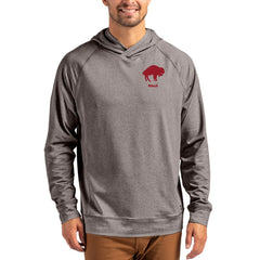 Buffalo Bills Cutter & Buck Adapt Historic Knit Recycled Raglan Pullover Hoodie - Heather Gray - NFL