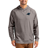 Carolina Panthers Cutter & Buck Adapt Knit Recycled Raglan Pullover Hoodie - Heather Gray - NFL