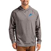 Detroit Lions Cutter & Buck Adapt Knit Recycled Raglan Pullover Hoodie - Heather Gray - NFL