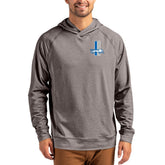 Detroit Lions Cutter & Buck Adapt Historic Knit Recycled Raglan Pullover Hoodie - Heather Gray - NFL