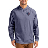 Jacksonville Jaguars Cutter & Buck Adapt Americana Knit Recycled Raglan Pullover Hoodie - Heather Navy - NFL