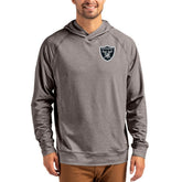 Las Vegas Raiders Cutter & Buck Adapt Knit Recycled Raglan Pullover Hoodie - Heather Gray - NFL