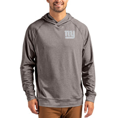 New York Giants Cutter & Buck Adapt Knit Recycled Raglan Pullover Hoodie - Heather Gray - NFL