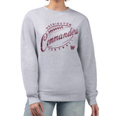 Washington Commanders G-III 4Her by Carl Banks Women's Distressed Graphics Fleece Pullover Sweatshirt - Gray - NFL