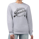 Las Vegas Raiders G-III 4Her by Carl Banks Women's Distressed Graphics Fleece Pullover Sweatshirt - Gray - NFL