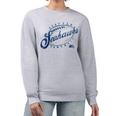 Seattle Seahawks G-III 4Her by Carl Banks Women's Distressed Graphics Fleece Pullover Sweatshirt - Gray - NFL