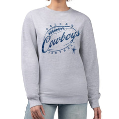 Dallas Cowboys G-III 4Her by Carl Banks Women's Distressed Graphics Fleece Pullover Sweatshirt - Gray - NFL