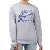 Baltimore Ravens G-III 4Her by Carl Banks Women's Distressed Graphics Fleece Pullover Sweatshirt - Gray - NFL