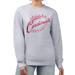 Arizona Cardinals G-III 4Her by Carl Banks Women's Distressed Graphics Fleece Pullover Sweatshirt - Gray - NFL