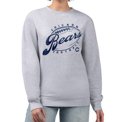 Chicago Bears G-III 4Her by Carl Banks Women's Distressed Graphics Fleece Pullover Sweatshirt - Gray - NFL