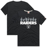 Las Vegas Raiders Homage Unisex NFL ASL Collection by Love Sign Tri-Blend T-Shirt - Black - NFL