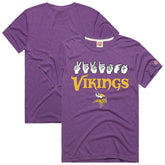 Minnesota Vikings Homage Unisex NFL ASL Collection by Love Sign Tri-Blend T-Shirt - Purple - NFL