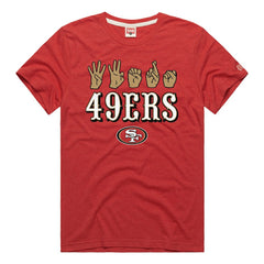 San Francisco 49ers Homage Unisex NFL ASL Collection by Love Sign Tri-Blend T-Shirt - Scarlet - NFL