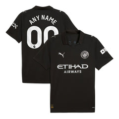 Puma - Manchester City 2025/26 Away Replica Custom Jersey - Black