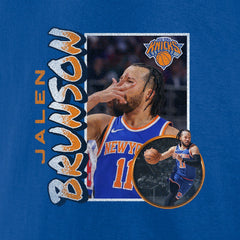 Jalen Brunson New York Knicks '90s Player Graphic T-Shirt Blue