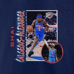Shai Gilgeous-Alexander Oklahoma City Thunder '90s Player Graphic T-Shirt Navy