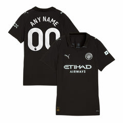 Puma - Manchester City Women's 2025/26 Away Replica Custom Jersey - Black