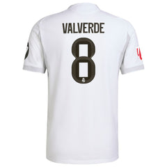 Adidas - Federico Valverde Real Madrid 2025/26 Home Jersey - White