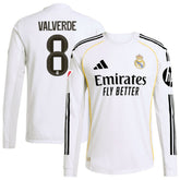 Adidas - Federico Valverde Real Madrid 2025/26 Home Long Sleeve Jersey - White