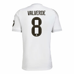Adidas - Federico Valverde Real Madrid 2025/26 Home Replica Jersey - White
