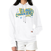 Los Angeles Chargers Starter Women's Fireworks Fleece Pullover Hoodie - White - NFL