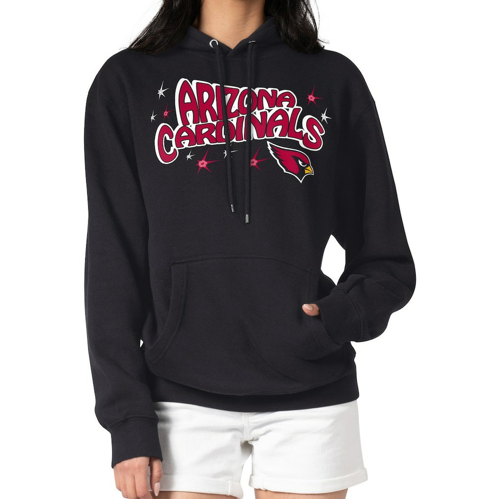 Arizona Cardinals Starter Women's Fireworks Fleece Pullover Hoodie - Black - NFL