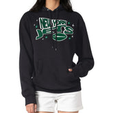 New York Jets Starter Women's Fireworks Fleece Pullover Hoodie - Black - NFL