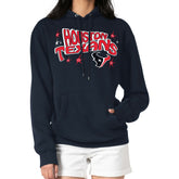 Houston Texans Starter Women's Fireworks Fleece Pullover Hoodie - Navy - NFL