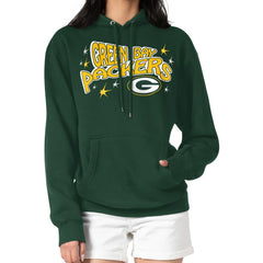 Green Bay Packers Starter Women's Fireworks Fleece Pullover Hoodie - Green - NFL