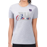 New York Giants G-III 4Her by Carl Banks Women's Super-Slim Fit Lightweight Shadow Logo T-Shirt - Gray - NFL