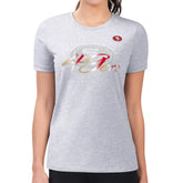 San Francisco 49ers G-III 4Her by Carl Banks Women's Super-Slim Fit Lightweight Shadow Logo T-Shirt - Gray - NFL
