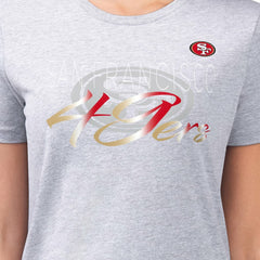 San Francisco 49ers G-III 4Her by Carl Banks Women's Super-Slim Fit Lightweight Shadow Logo T-Shirt - Gray - NFL