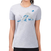 Detroit Lions G-III 4Her by Carl Banks Women's Super-Slim Fit Lightweight Shadow Logo T-Shirt - Gray - NFL
