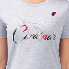 Arizona Cardinals G-III 4Her by Carl Banks Women's Super-Slim Fit Lightweight Shadow Logo T-Shirt - Gray - NFL