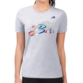Buffalo Bills G-III 4Her by Carl Banks Women's Super-Slim Fit Lightweight Shadow Logo T-Shirt - Gray - NFL
