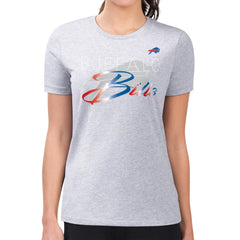 Buffalo Bills G-III 4Her by Carl Banks Women's Super-Slim Fit Lightweight Shadow Logo T-Shirt - Gray - NFL