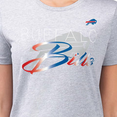 Buffalo Bills G-III 4Her by Carl Banks Women's Super-Slim Fit Lightweight Shadow Logo T-Shirt - Gray - NFL