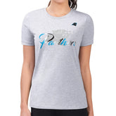 Carolina Panthers G-III 4Her by Carl Banks Women's Super-Slim Fit Lightweight Shadow Logo T-Shirt - Gray - NFL