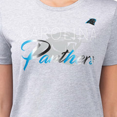 Carolina Panthers G-III 4Her by Carl Banks Women's Super-Slim Fit Lightweight Shadow Logo T-Shirt - Gray - NFL