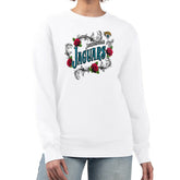 Jacksonville Jaguars G-III 4Her by Carl Banks Women's Roses Fleece Tri-Blend Pullover Sweatshirt - White - NFL