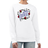 Baltimore Ravens G-III 4Her by Carl Banks Women's Roses Fleece Tri-Blend Pullover Sweatshirt - White - NFL