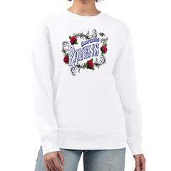Baltimore Ravens G-III 4Her by Carl Banks Women's Roses Fleece Tri-Blend Pullover Sweatshirt - White - NFL