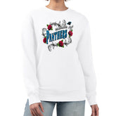 Carolina Panthers G-III 4Her by Carl Banks Women's Roses Fleece Tri-Blend Pullover Sweatshirt - White - NFL